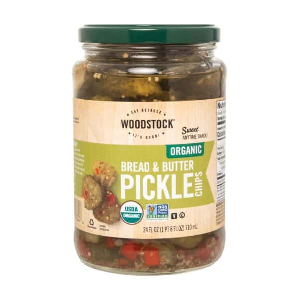 Woodstock Organic Bread and Butter Pickles - Case of 6 - 24 OZ - Image 2