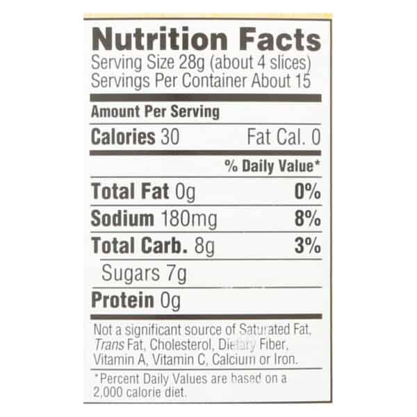 Woodstock Organic Bread and Butter Pickles - Case of 6 - 24 OZ - Image 3