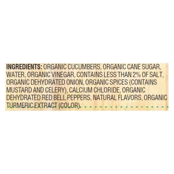 Woodstock Organic Bread and Butter Pickles - Case of 6 - 24 OZ