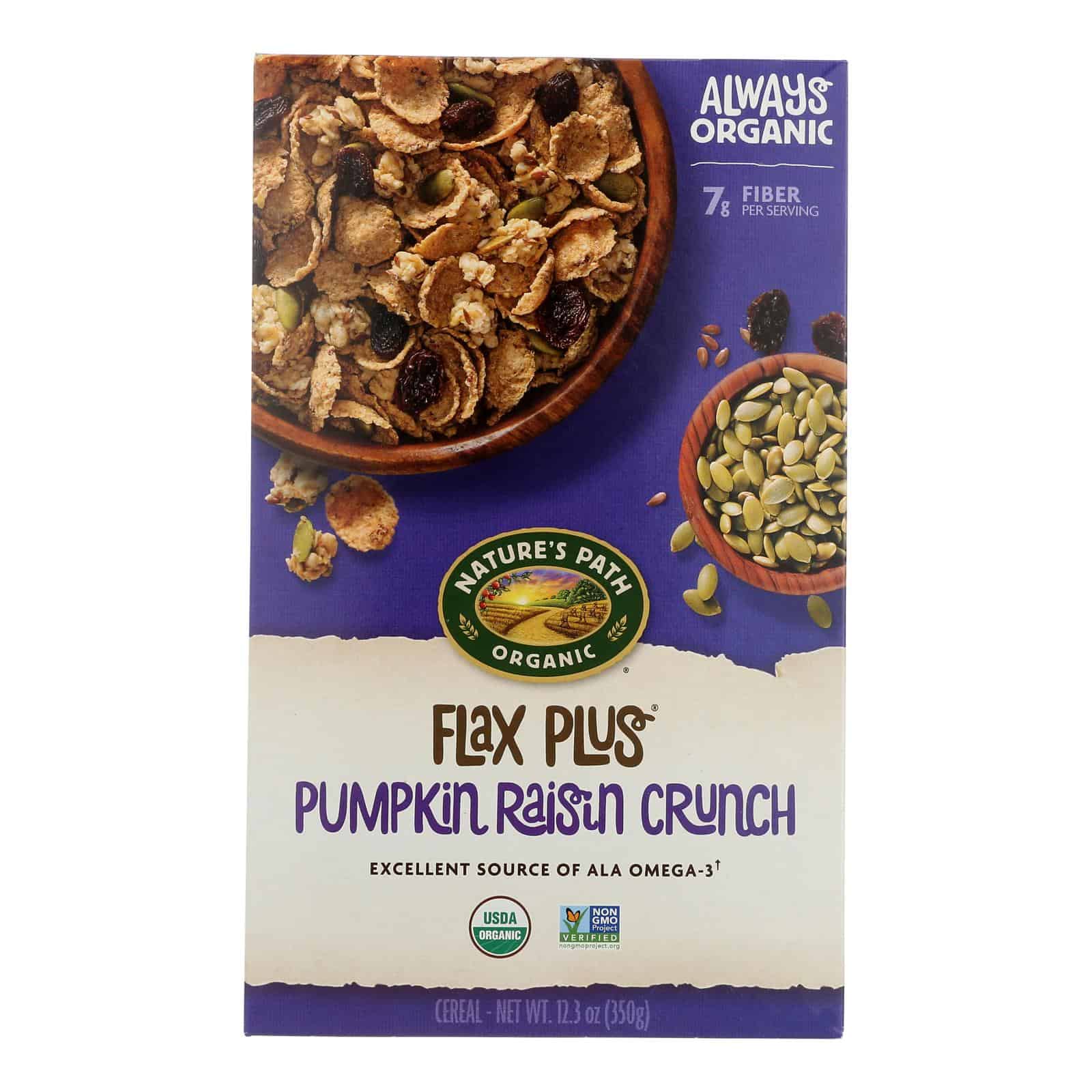 Nature's Path Organic Flax Plus Cereal -Pumpkin Raisin Crunch - 12.35 oz - Image 3