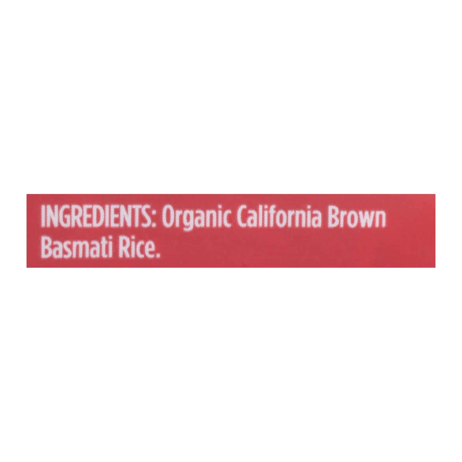 Lundberg Family Farms Organic California Brown Basmati Rice - Case of 6 - 2 lb. - Image 2