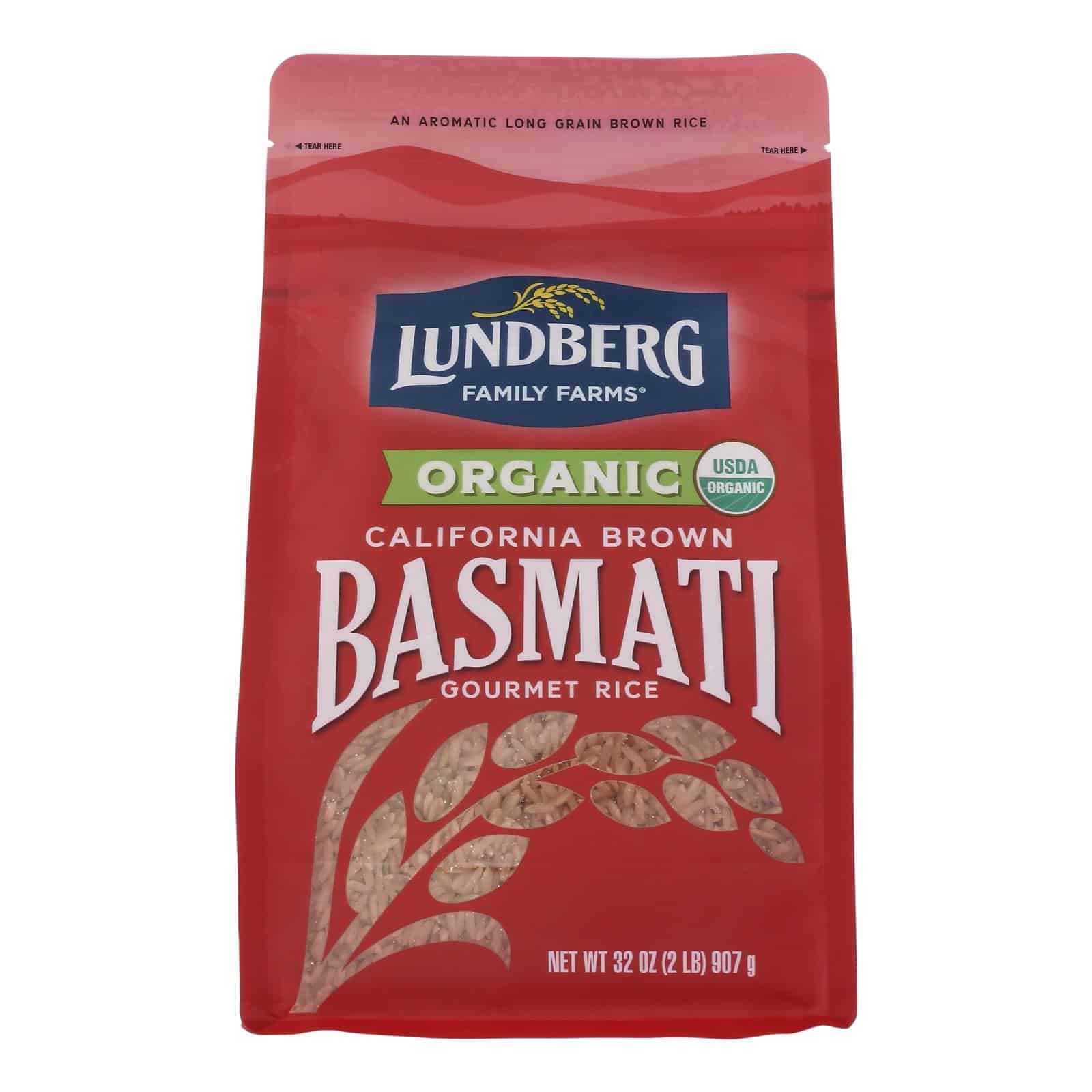 Lundberg Family Farms Organic California Brown Basmati Rice - Case of 6 - 2 lb. - Image 3