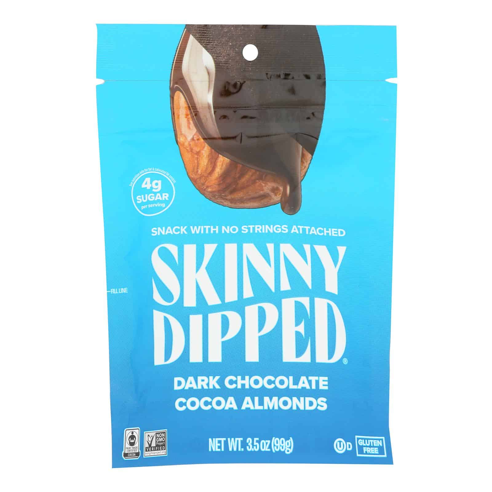 Skinny Dipped Almonds - Dark Chocolate Cocoa - Case of 10 - 3.5 OZ - Image 2