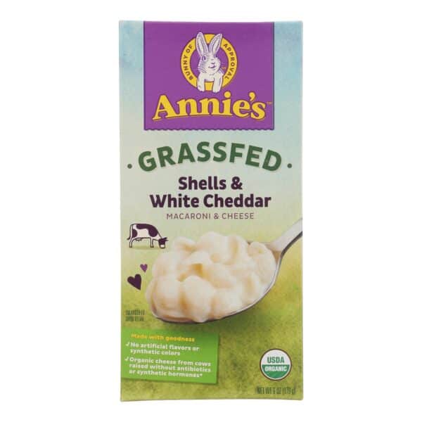Annies Homegrown Macaroni and Cheese - Organic - Grass Fed - Shells and White Cheddar - 6 oz - case of 12 - Image 2