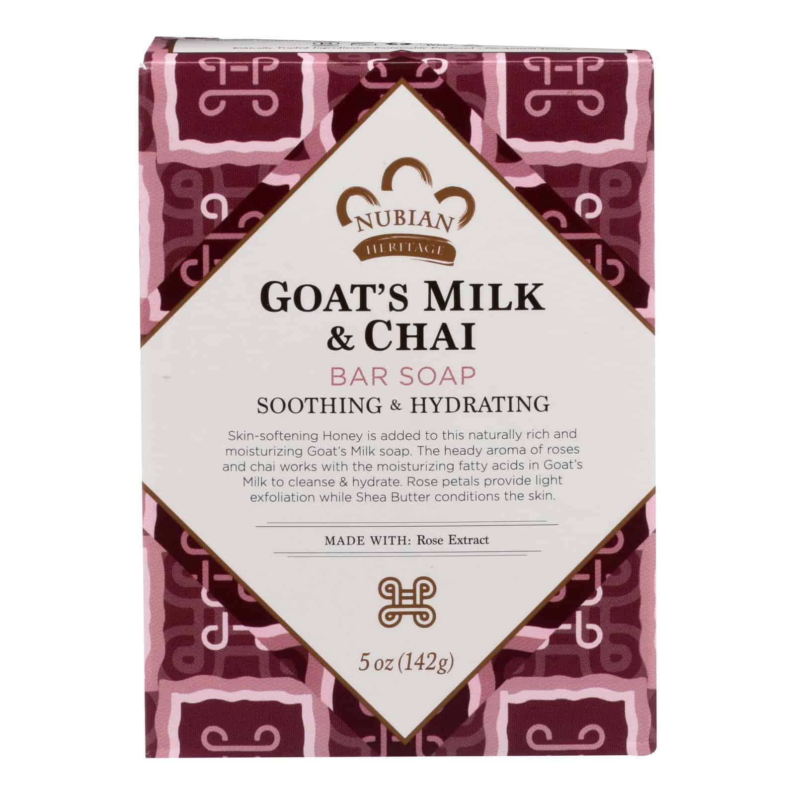 Nubian Heritage Bar Soap Goat's Milk And Chai - 5 oz