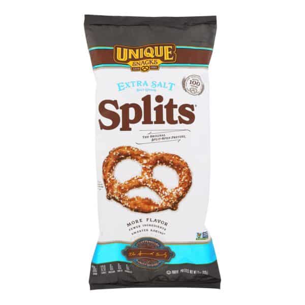 Unique Pretzels - Pretzels - Extra Salt Splits - Case of 12 - 11 oz. - Image 2