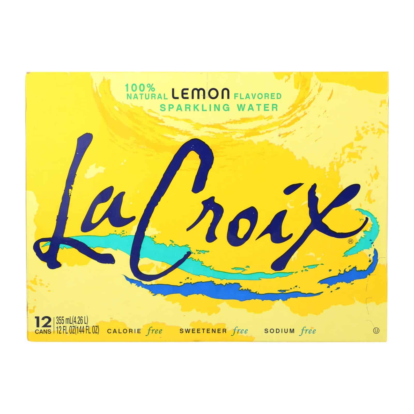 Lacroix Sparkling Water - Lemon - Case of 2 - 12 Fl oz. - Image 3