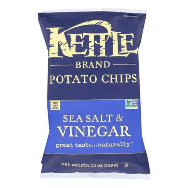 Kettle Brand - Potato Chps Sea Salt & Vngar - Case of 9 - 13 OZ - Image 3