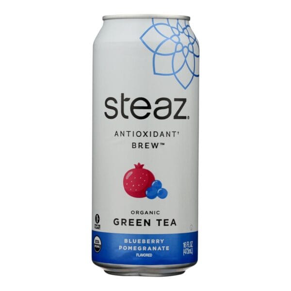 Steaz Lightly Sweetened Green Tea - Blueberry Pomegranate - Case of 12 - 16 Fl oz. - Image 3