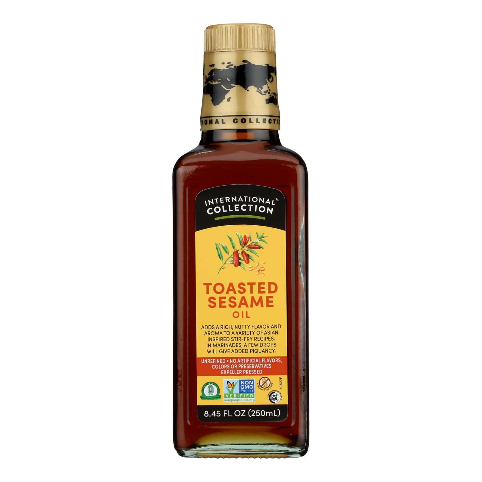 International Collection Sesame Oil - Toasted - Case of 6 - 8.45 Fl oz. - Image 2