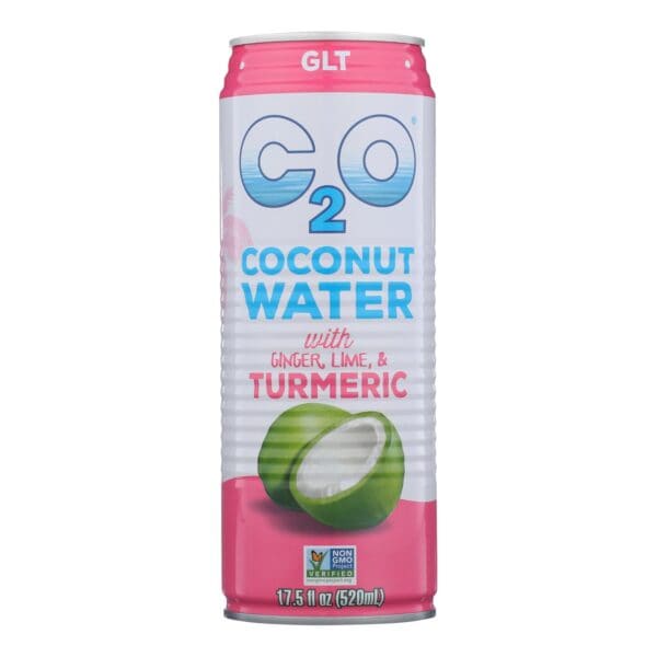 C2O - Pure Coconut Water - Ginger Lime and Tumeric - Case of 12 - 17.5 fl oz. - Image 2