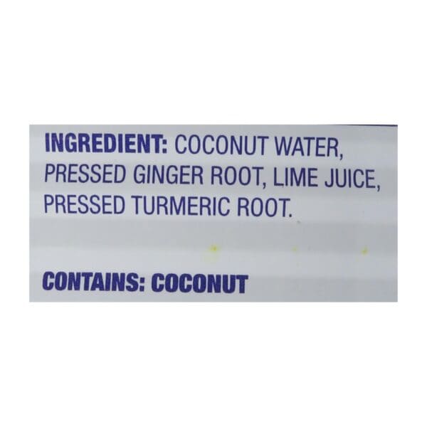 C2O - Pure Coconut Water - Ginger Lime and Tumeric - Case of 12 - 17.5 fl oz. - Image 3