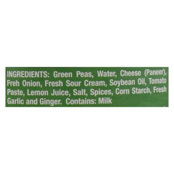 Jyoti Cuisine India Matar Paneer - Case of 12 - 15 oz. - Image 3