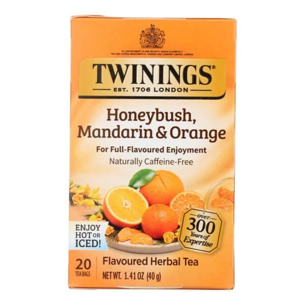 Twinings Tea Herbal Tea - Honeybush Mandarin and Orange - Case of 6 - 20 Bags - Image 2