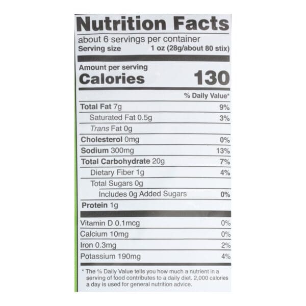 Good Health Sea Salt Veggie Stix  - Case of 10 - 6.25 OZ - Image 3