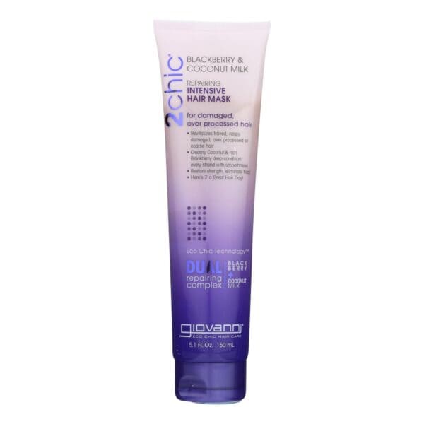 Giovanni Hair Care Products Hair Mask - 2Chic - Repairing Intensive - Blackberry and Coconut Milk - 5.1 oz - 1 each - Image 2