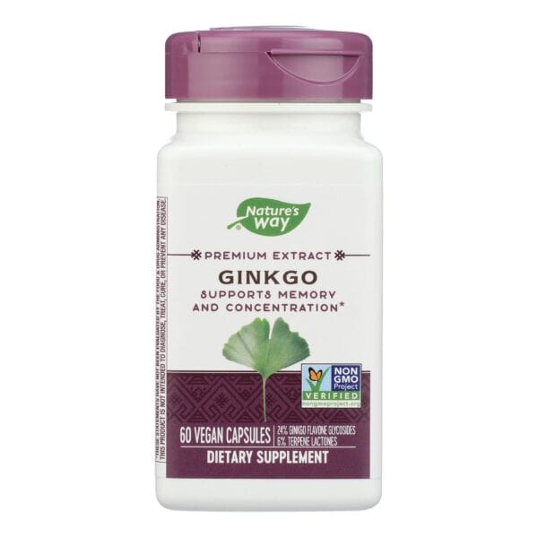 Nature's Way - Standardized Ginkgo - 60 Capsules - Image 2
