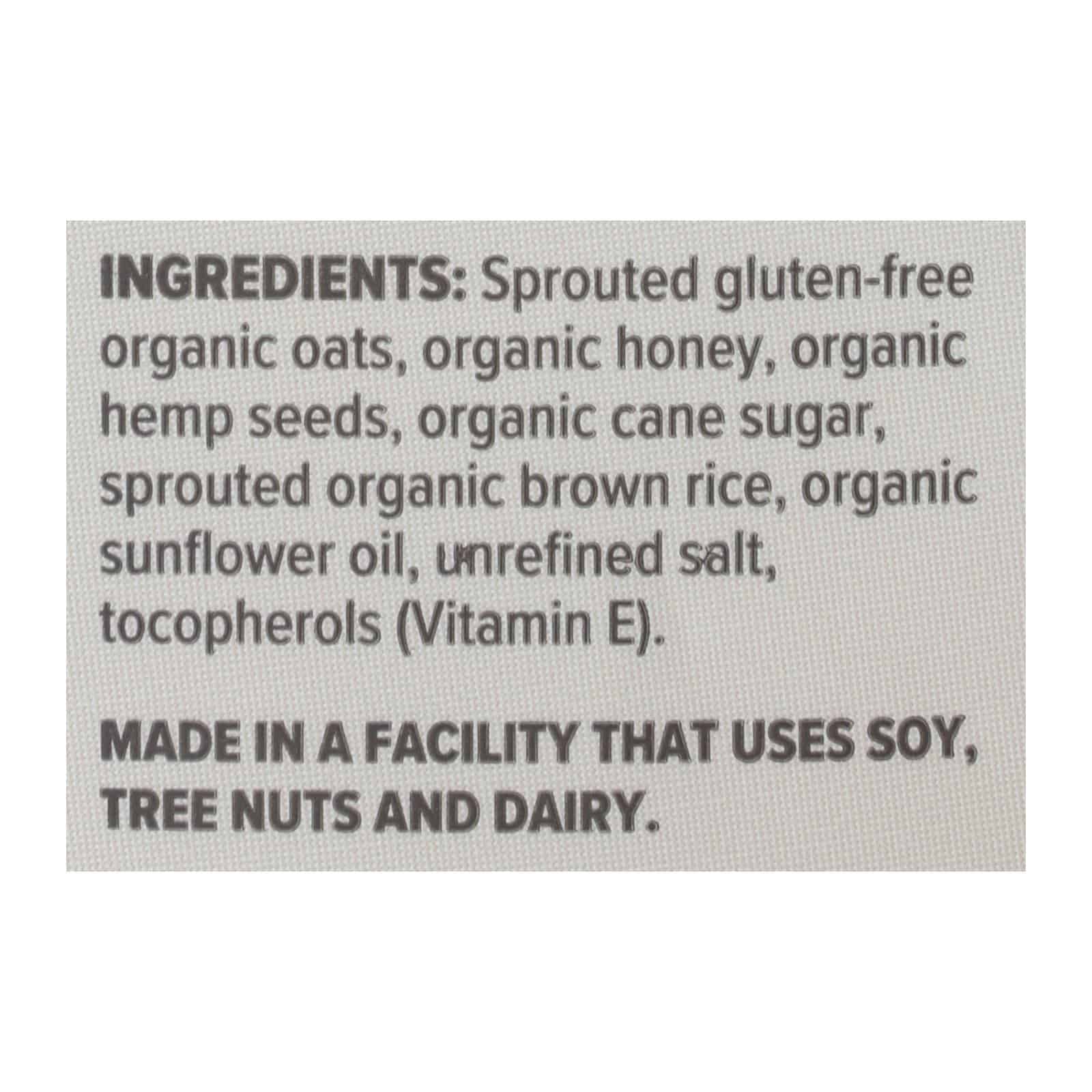 One Degree Organic Foods Sprouted Oat Hemp Granola - Honey - Case of 6 - 11 oz. - Image 2