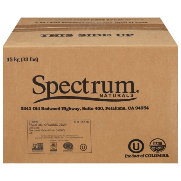 Spectrum Naturals Plam Shortening Organic - Single Bulk Item - 33LB