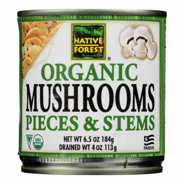 Native Forest Organic Mushrooms - Pieces and Stems - Case of 12 - 4 oz. - Image 2