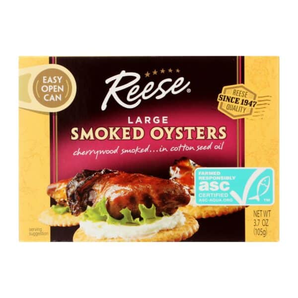 Reese Oysters - Smoked - Large - 3.7 oz - Case of 10 - Image 2