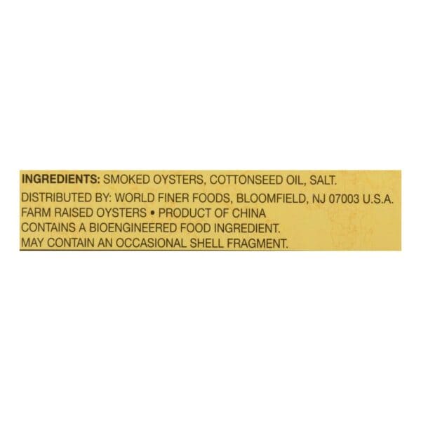 Reese Oysters - Smoked - Large - 3.7 oz - Case of 10