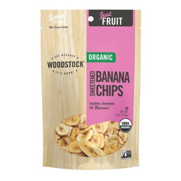 Woodstock Organic Sweetened Banana Chips - Case of 8 - 6 OZ - Image 2