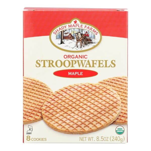 Shady Maple Farms Organic Maple Waffle Cookie - Case of 8 - 8.5 oz. - Image 3