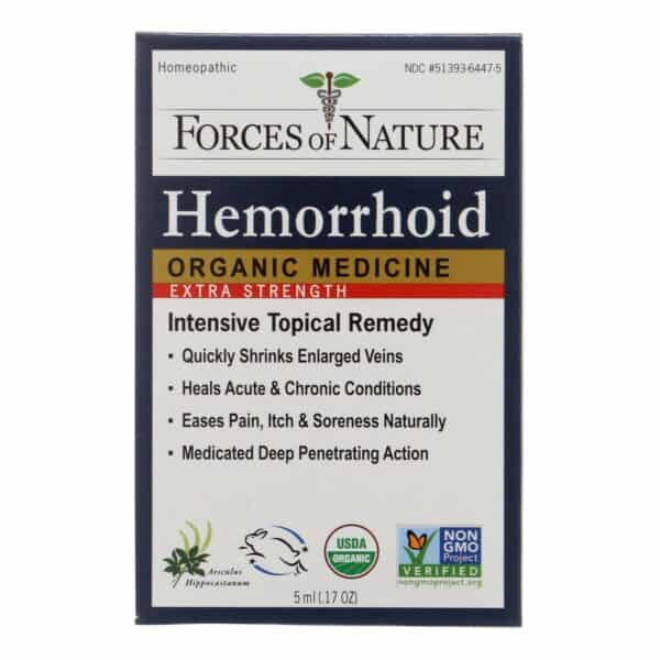 Forces Of Nature Hemorrhoid Control Extra Strength Certified Organic Medicine  - 1 Each - 5 ML - Image 2