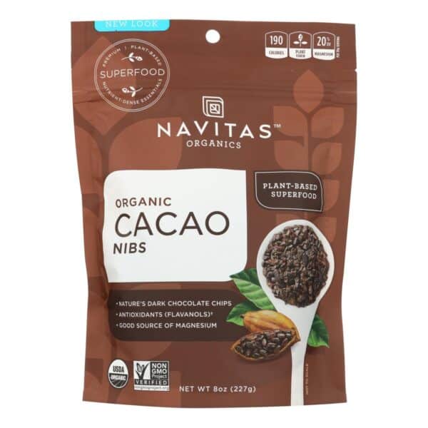 Navitas Naturals Cacao Nibs - Organic - Raw - 8 oz - case of 12 - Image 3