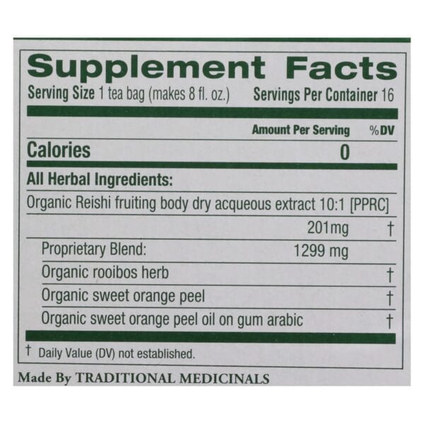 Traditional Medicinals - Tea Herbal Reishi - Case of 6 - 16 BAG - Image 2