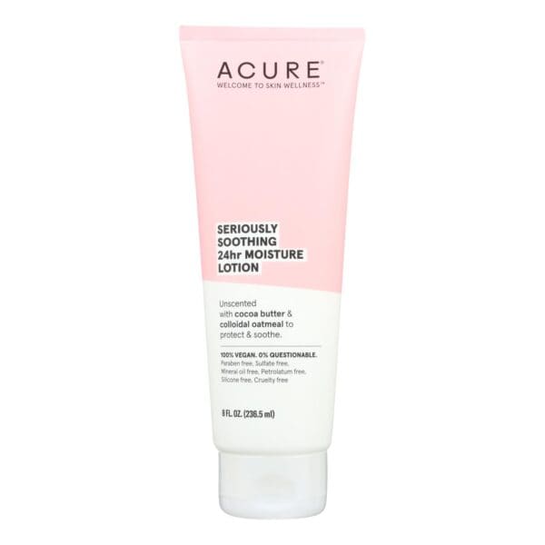 Acure - Lotion - Seriously Soothing 24 Hour Moisture - Unscented with Cocoa Butter - 8 fl oz. - Image 2