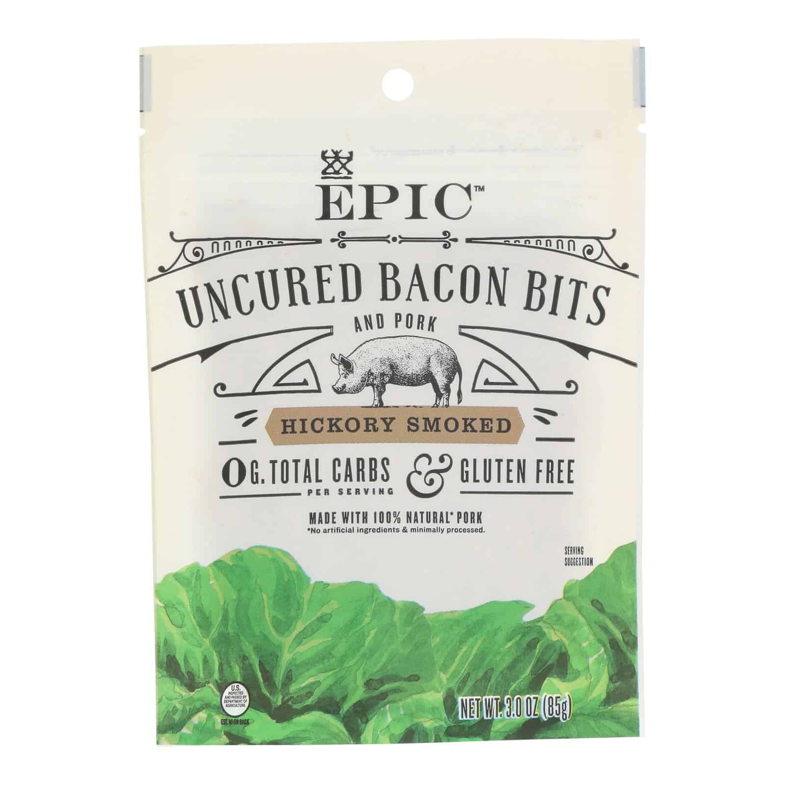 Epic - Bites - Bacon - Hickory Smoked - Case of 10 - 3 oz