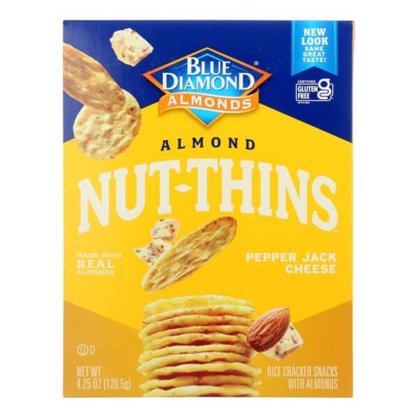 Blue Diamond - Nut Thin Crackers - Pepper Jack - Case of 12 - 4.25 oz. - Image 3