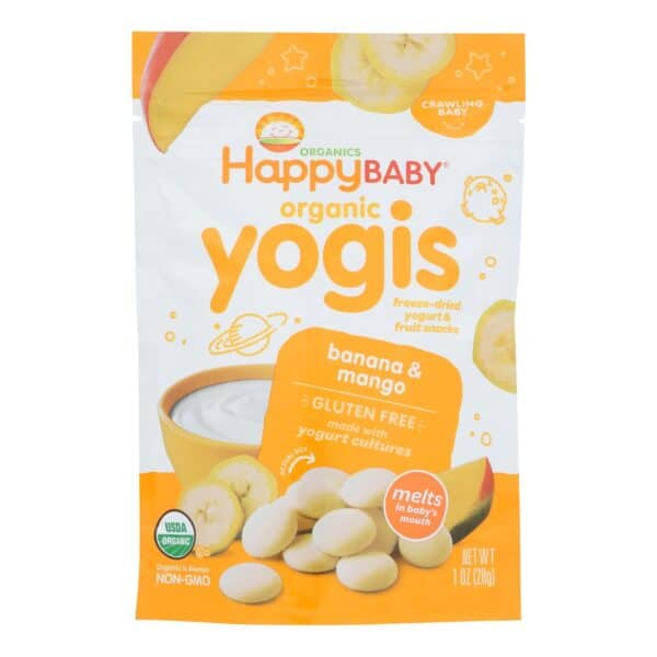 Happy Baby HappyMelts Organic Yogurt Snacks for Babies and Toddlers Banana Mango - 1 oz - Case of 8 - Image 3