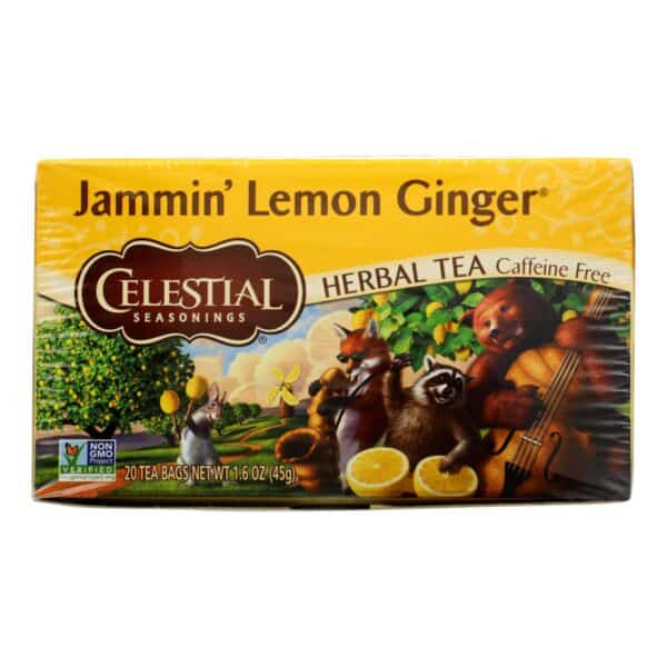Celestial Seasonings Herbal Tea - Jammin' Lemon Ginger - Caffeine Free - Case of 6 - 20 Bags - Image 2