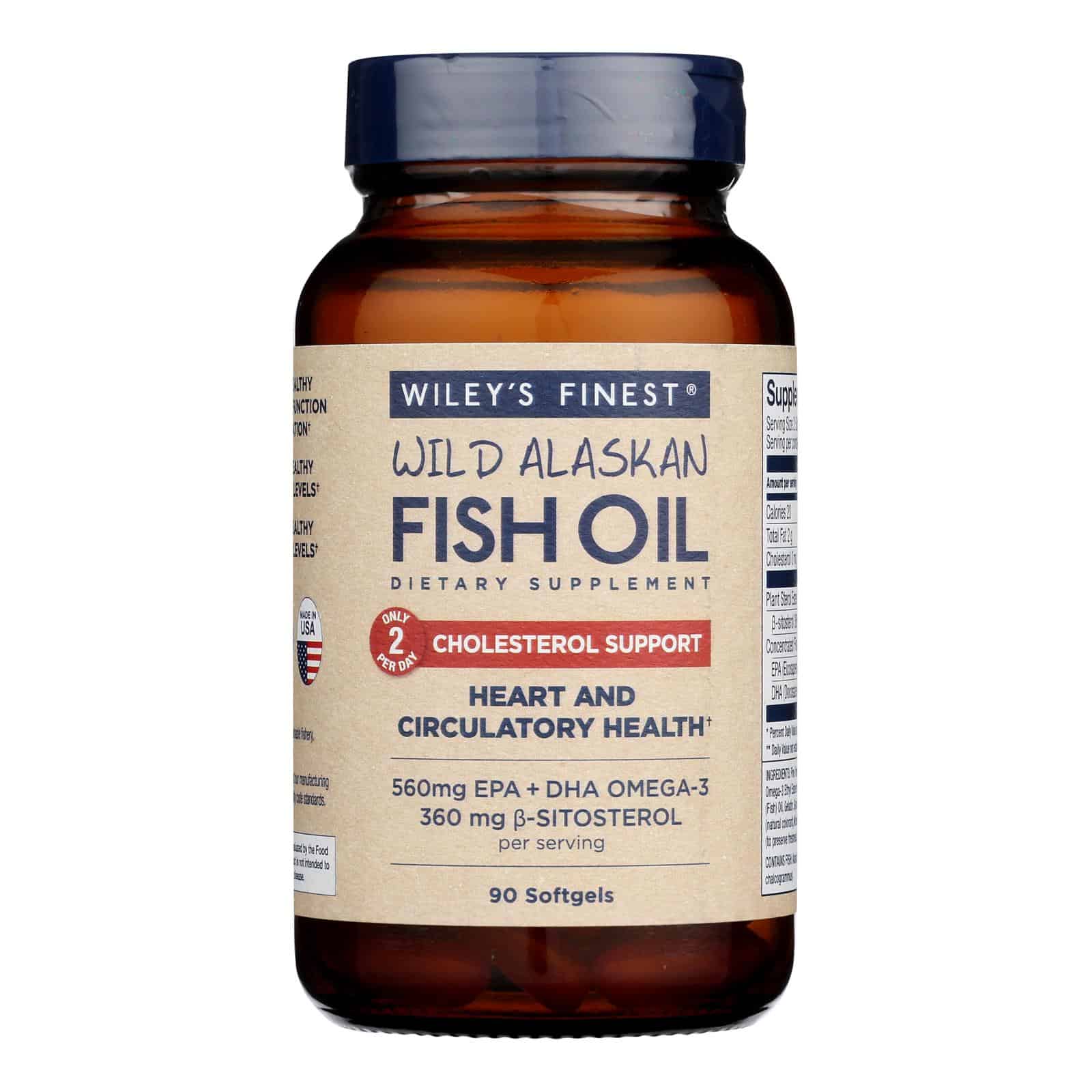 Wiley's Finest - Fish Oil Cholesterol Sup - 1 Each-90 SGEL - Image 2