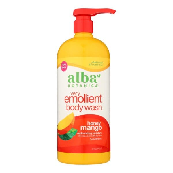 Alba Botanica - Very Emollient Bath and Shower Gel - Honey Mango - 32 fl oz - Image 2