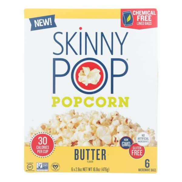 Skinnypop Popcorn - Popcorn Micro Butter - Case of 6 - 6/2.8 OZ - Image 2