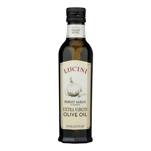 Lucini Italia Robust Garlic Extra Virgin Olive Oil - Case of 6 - 8.5 Fl oz. - Image 3