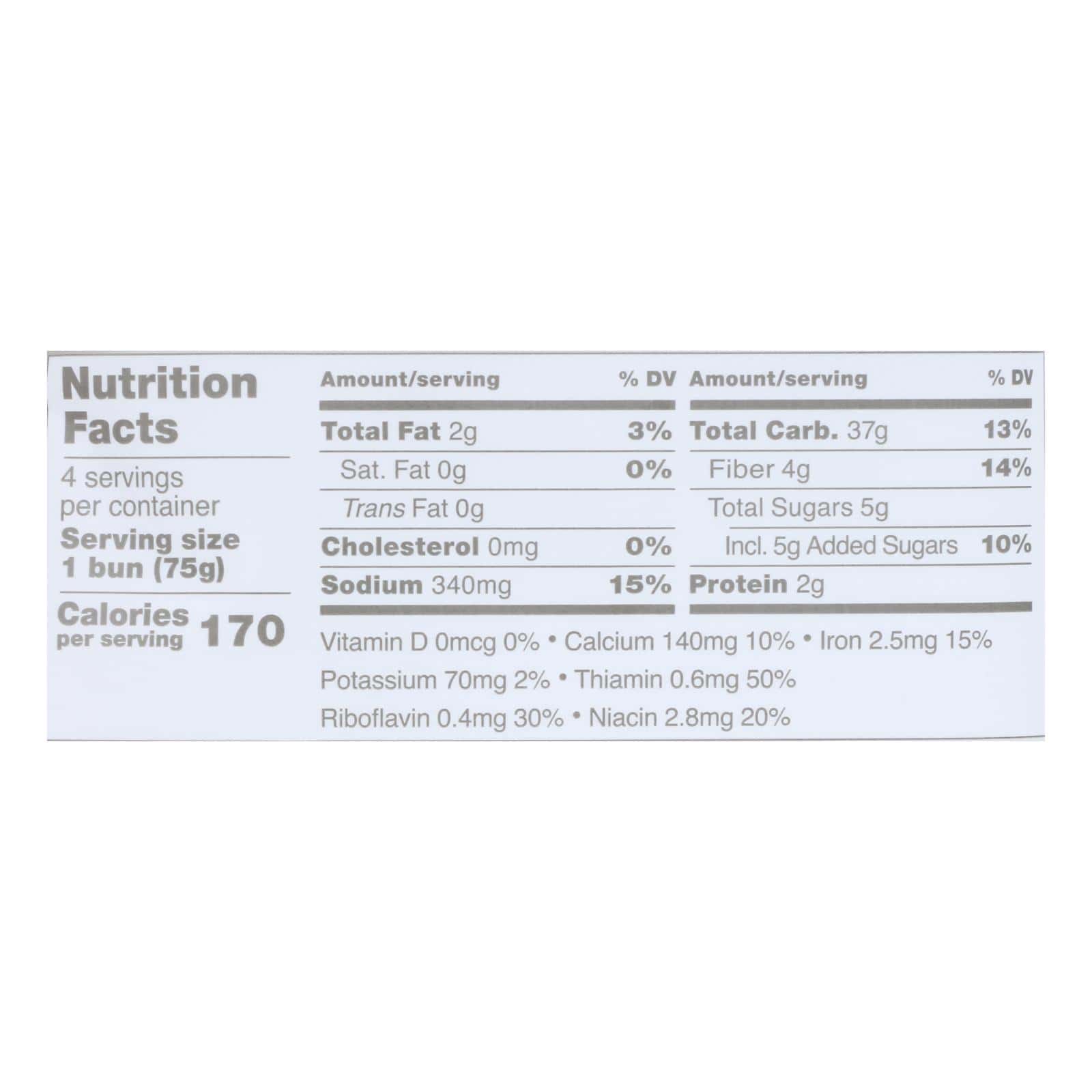 Schar - Rolls Hamburger Buns Gluten Free - Case of 4-10.6 OZ - Image 3