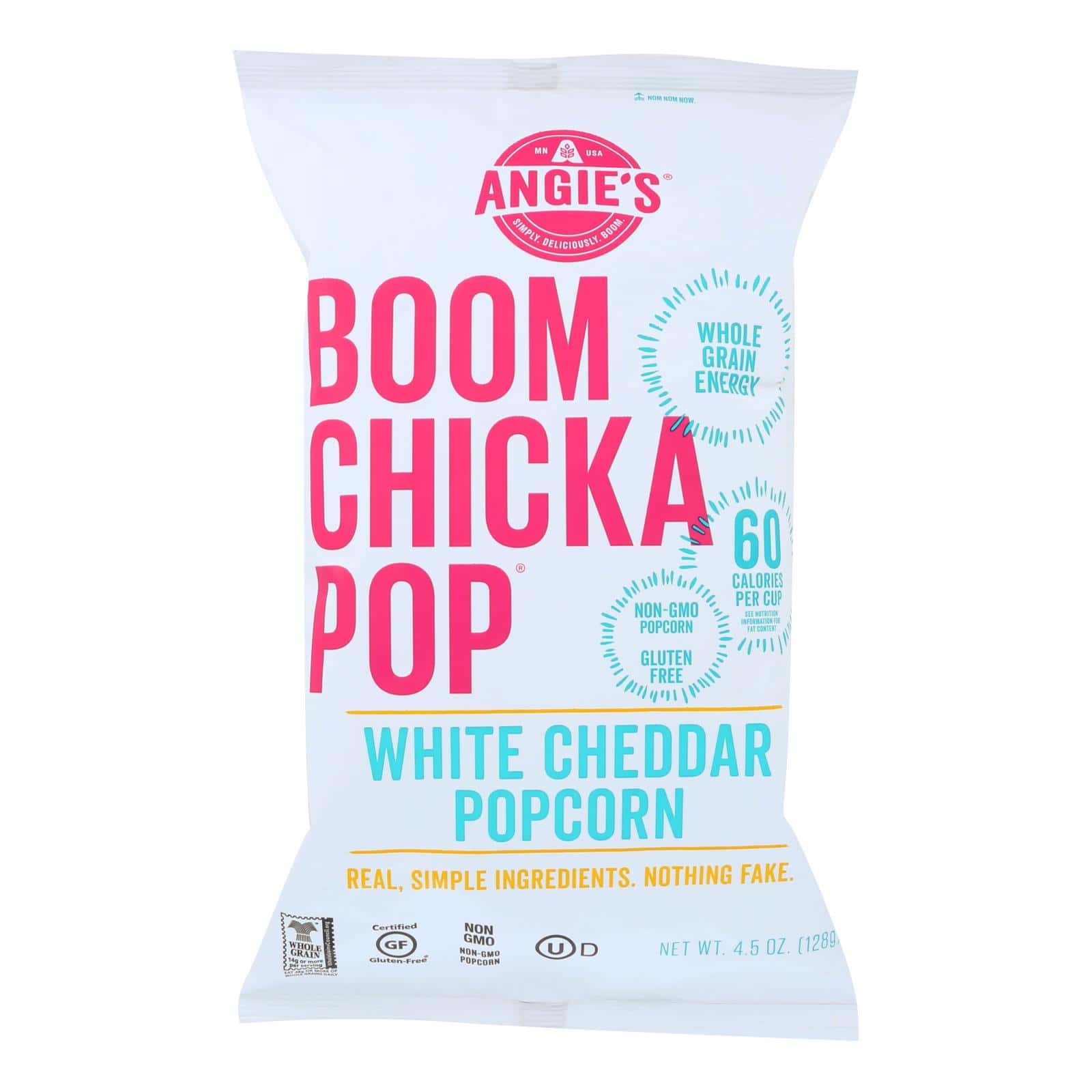 Angie's Kettle Corn Boom Chicka Pop White Cheddar Popcorn - Case of 12 - 4.5 oz. - Image 2