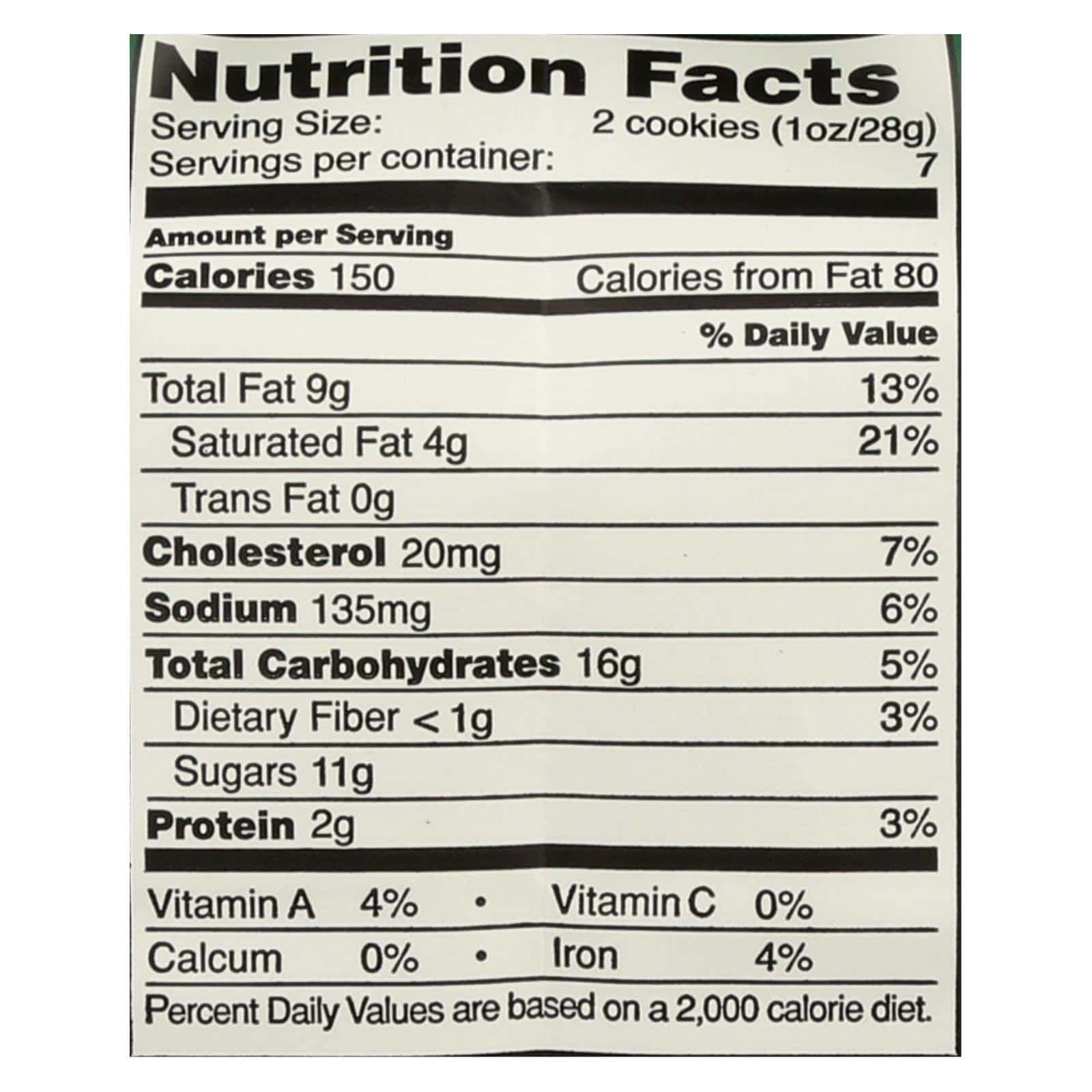 Tate's Bake Shop Chocolate Chip Walnut Cookies - Case of 12 - 7 oz. - Image 2