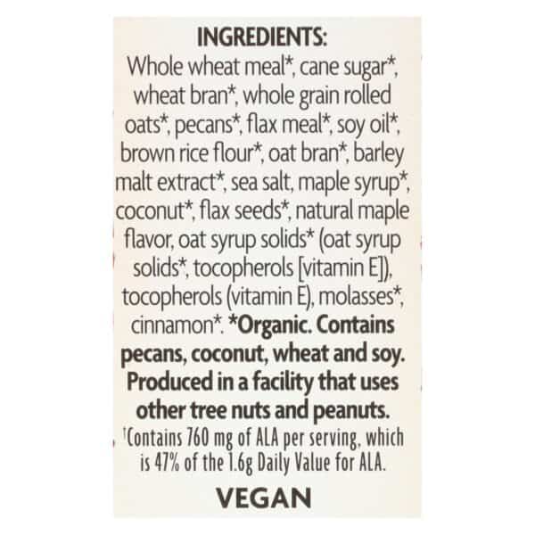 Nature's Path Maple Pecan Crunch - Flax Plus - Case of 12 - 11.5 oz.