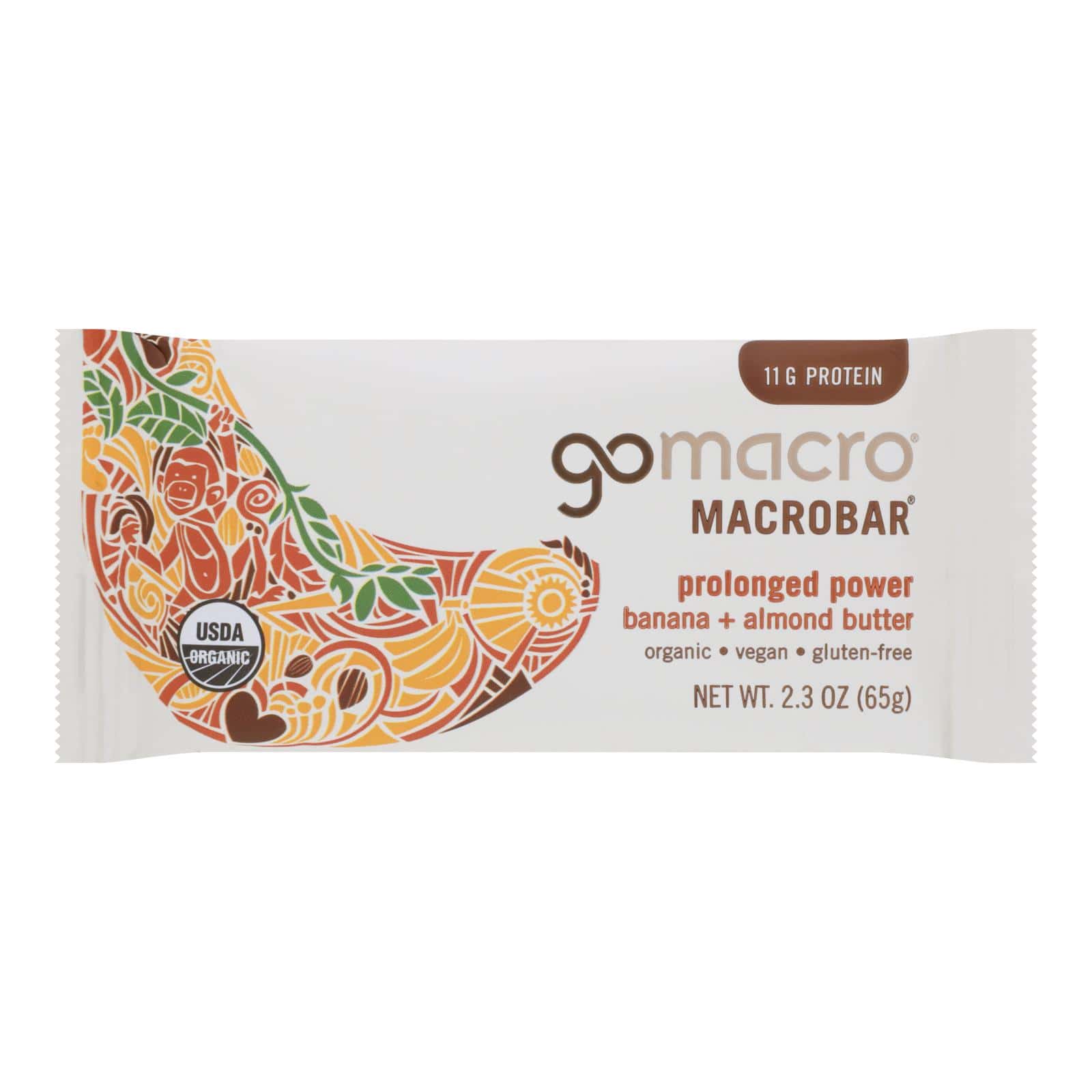 GoMacro Organic Macrobar - Banana and Almond Butter - 2.3 oz Bars - Case of 12 - Image 3