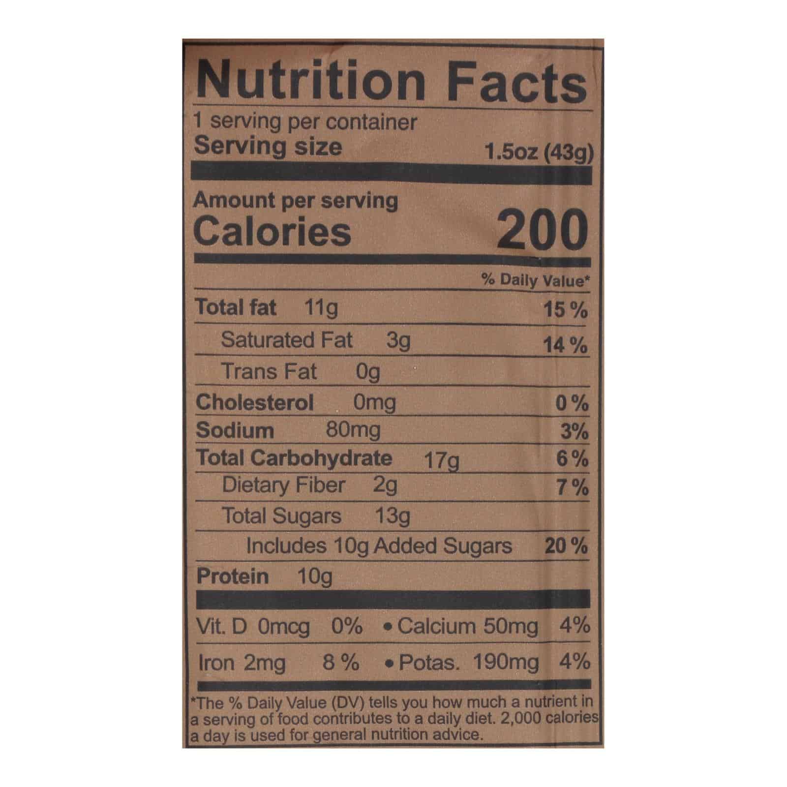 Kize Concepts - Energy Bar Raw Cookie Dough - Case of 10-1.5oz