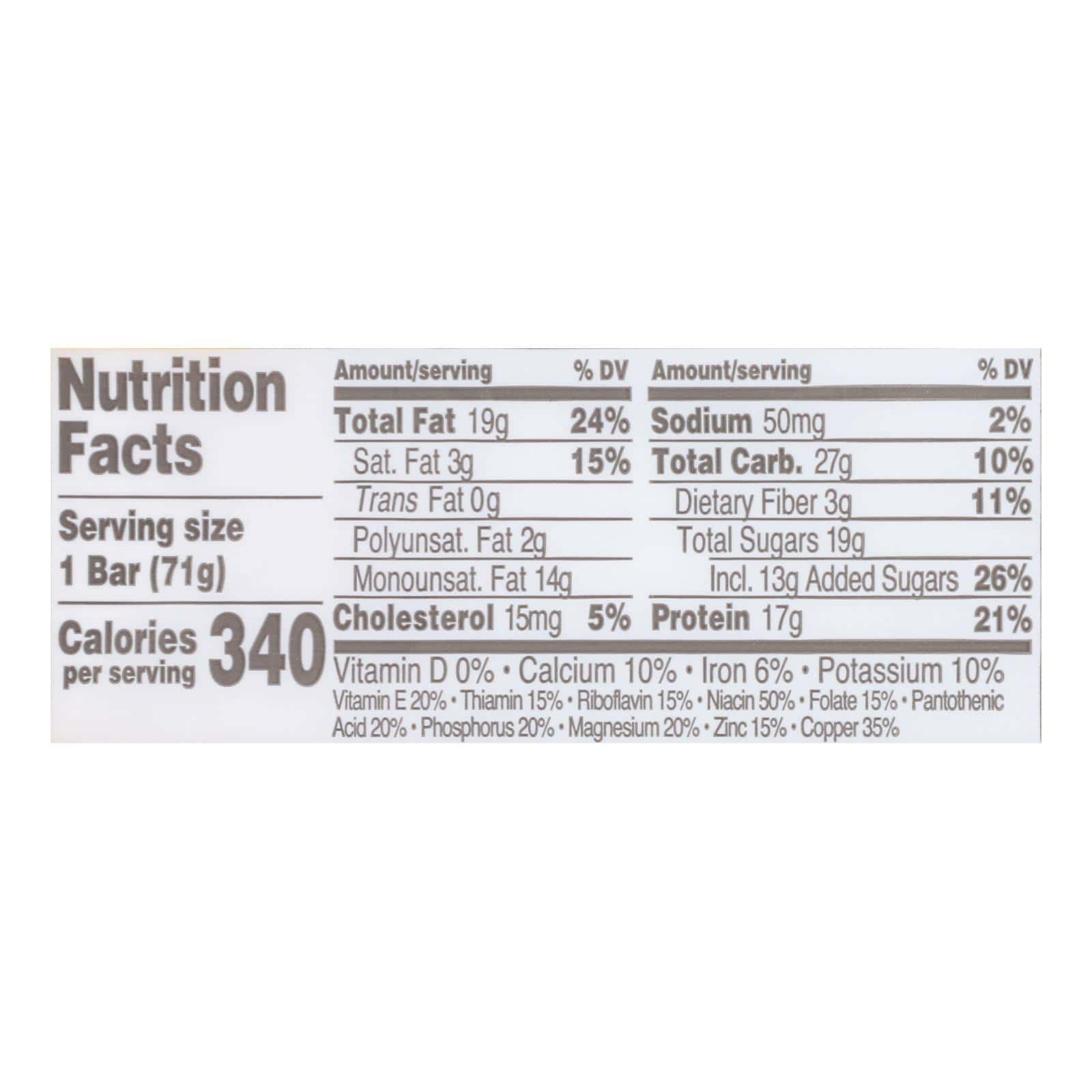 Perfect Bar Peanut Butter Bar - Case of 8 - 2.5 OZ