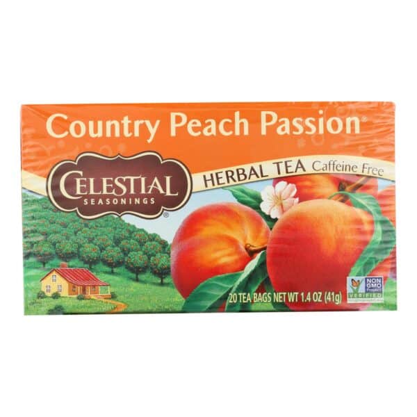 Celestial Seasonings Herbal Tea Caffeine Free Country Peach Passion - 20 Tea Bags - Case of 6 - Image 2