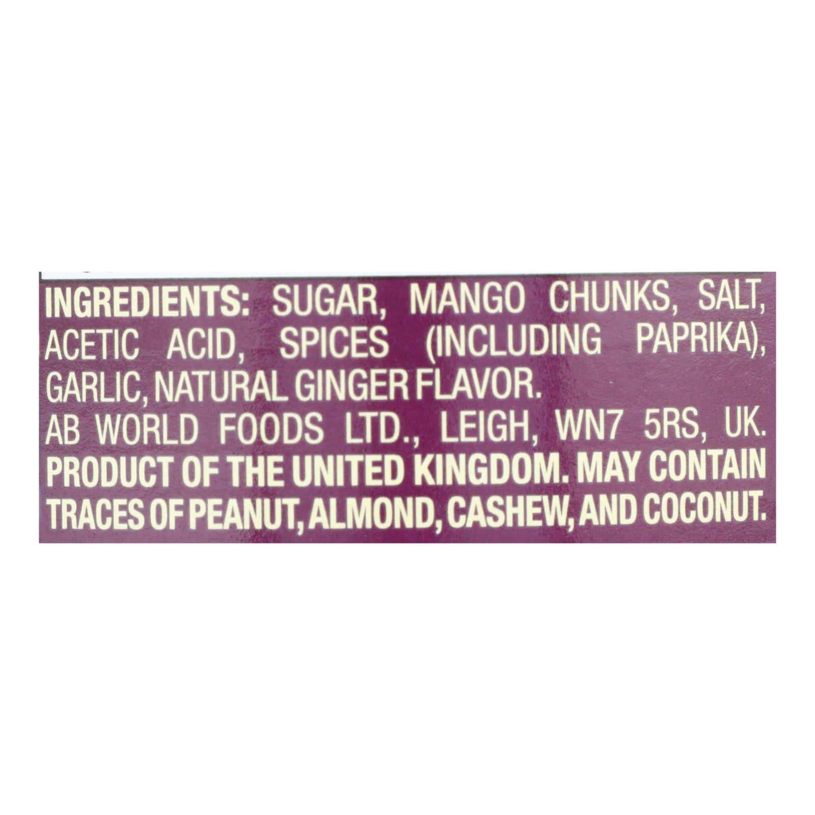 Pataks Chutney - Sweet Mango - Mild - 12 oz - case of 6