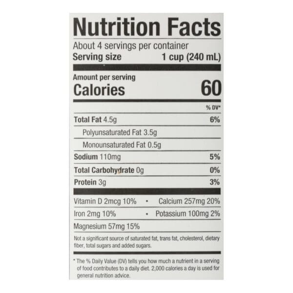 Pacific Natural Foods Hemp Vanilla - Unsweetened - Case of 12 - 32 Fl oz.